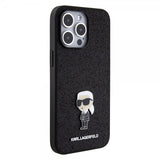Karl Lagerfeld iPhone 15 Pro Max Deksel Fixed Glitter Svart