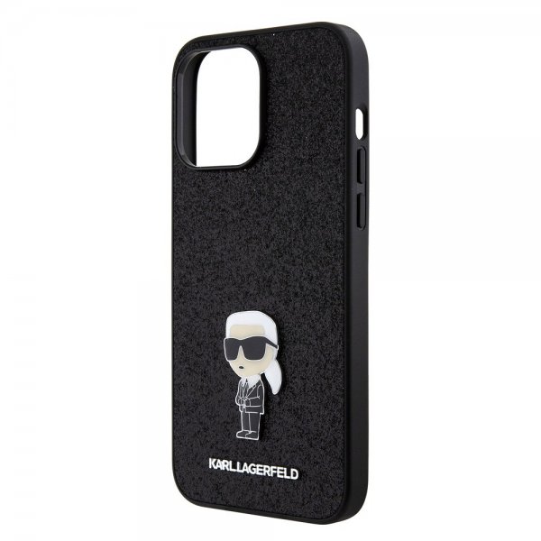 Karl Lagerfeld iPhone 15 Pro Max Deksel Fixed Glitter Svart