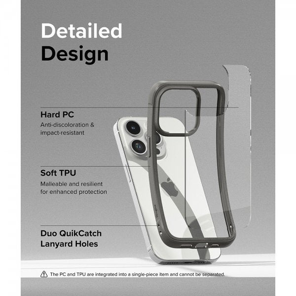 Ringke iPhone 15 Pro Max Deksel Fusion Bold Grå