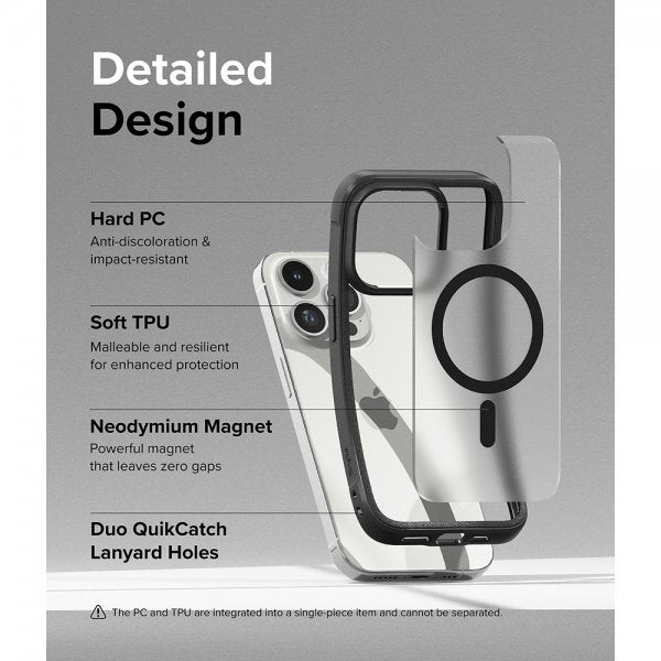 Ringke iPhone 15 Pro Max Deksel Fusion Bold Magnetic Matte Black