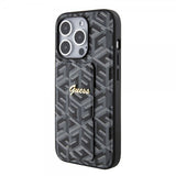 Guess iPhone 15 Pro Max Deksel G Cube Grip Stand Svart