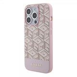 Guess iPhone 15 Pro Max Deksel G Cube MagSafe Rosa