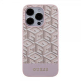 Guess iPhone 15 Pro Max Deksel G Cube MagSafe Rosa
