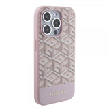 Guess iPhone 15 Pro Max Deksel G Cube MagSafe Rosa