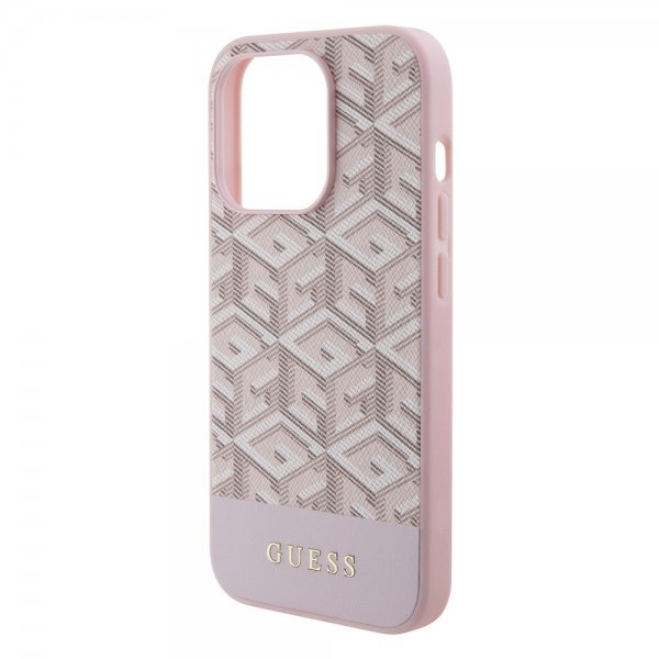 Guess iPhone 15 Pro Max Deksel G Cube MagSafe Rosa