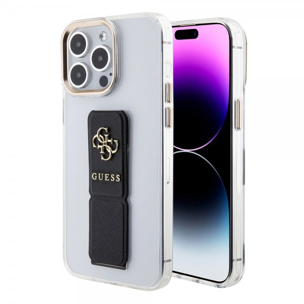 Guess iPhone 15 Pro Max Deksel Grip Stand Clear Transparent