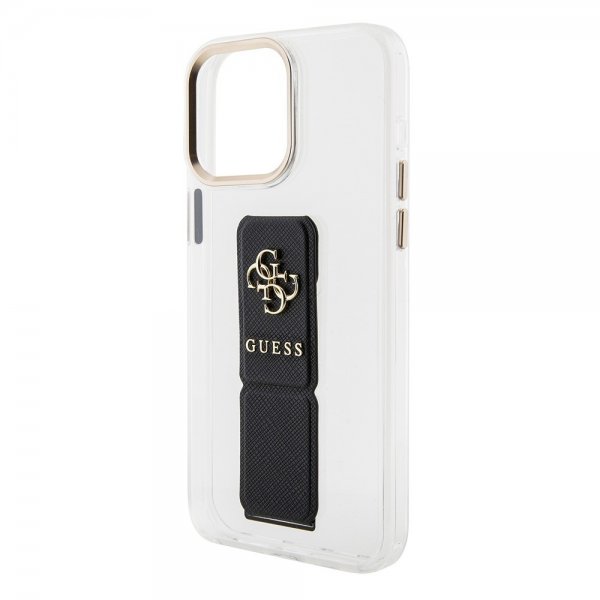 Guess iPhone 15 Pro Max Deksel Grip Stand Clear Transparent