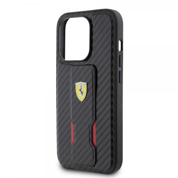 Ferrari iPhone 15 Pro Max Deksel Grip Stand Function Svart
