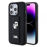 Karl Lagerfeld iPhone 15 Pro Max Deksel Grip Stand Function Svart