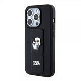 Karl Lagerfeld iPhone 15 Pro Max Deksel Grip Stand Function Svart