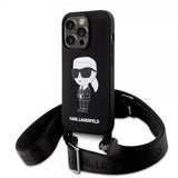 Karl Lagerfeld iPhone 15 Pro Max Deksel Ikonik Crossbody Svart
