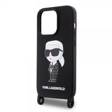 Karl Lagerfeld iPhone 15 Pro Max Deksel Ikonik Crossbody Svart