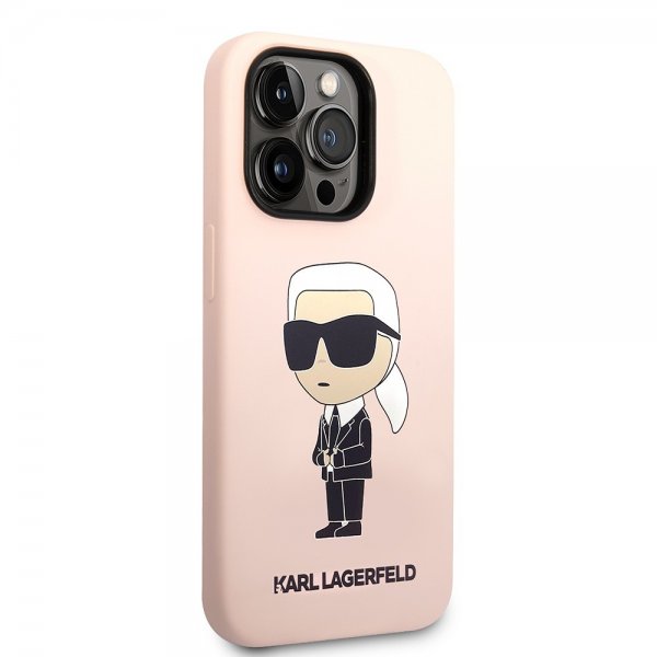 Karl Lagerfeld iPhone 15 Pro Max Deksel Ikonik NFT Rosa
