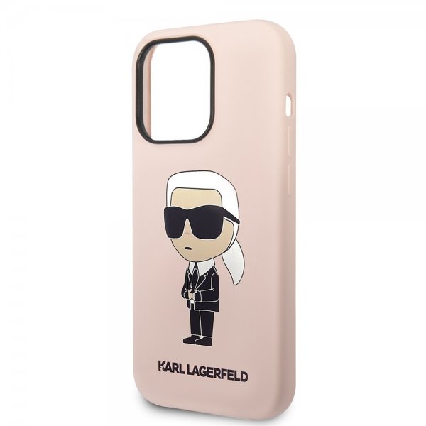 Karl Lagerfeld iPhone 15 Pro Max Deksel Ikonik NFT Rosa