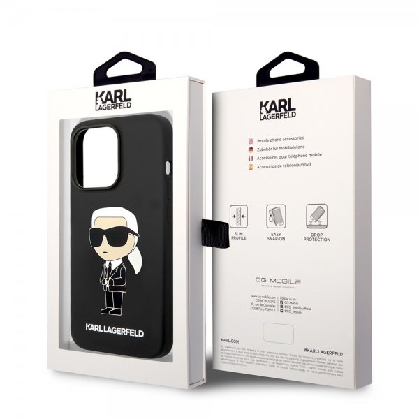 Karl Lagerfeld iPhone 15 Pro Max Deksel Ikonik NFT Svart