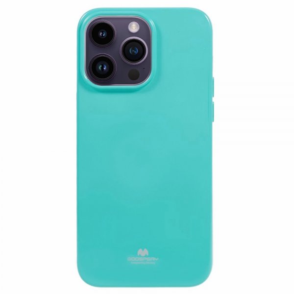 Mercury iPhone 15 Pro Max Deksel Jelly Glitter Cyan