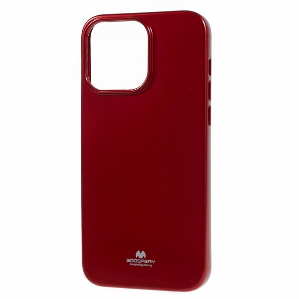 Mercury iPhone 15 Pro Max Deksel Jelly Glitter Rød