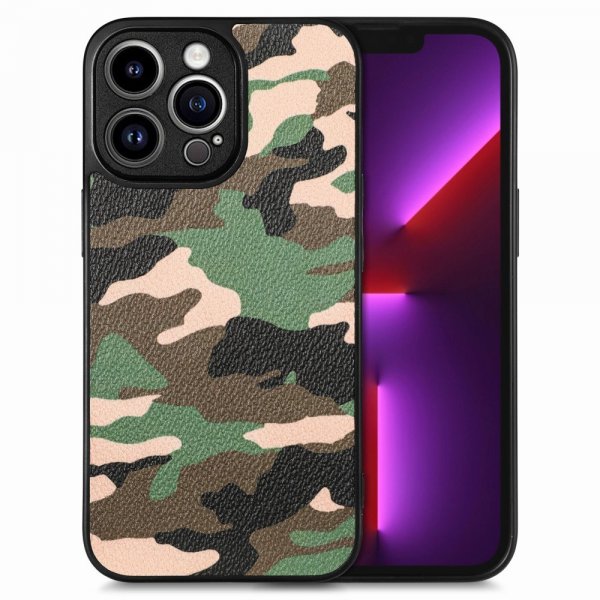 iPhone 15 Pro Max Deksel Kamuflasje Grønn