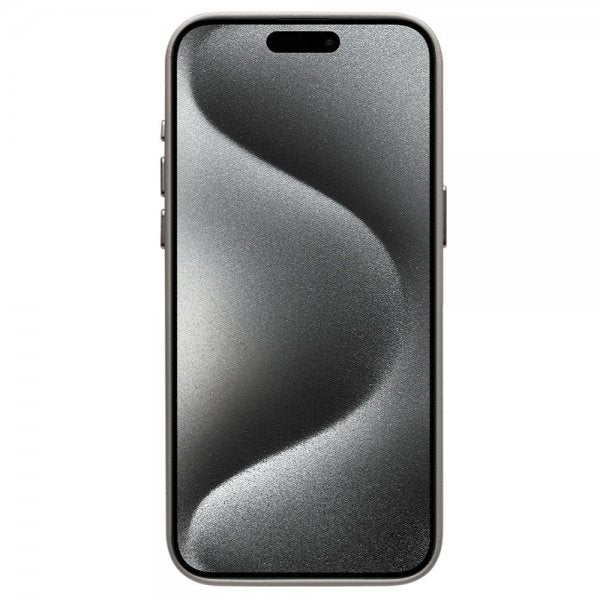 Qialino iPhone 15 Pro Max Deksel Kunstlæder MagSafe Grå
