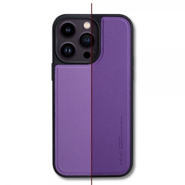 X-Level iPhone 15 Pro Max Deksel Kunstlæder MagSafe Lilla
