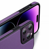 X-Level iPhone 15 Pro Max Deksel Kunstlæder MagSafe Lilla