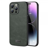 Sulada iPhone 15 Pro Max Deksel Skinntekstur Grønn