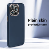 X-Level iPhone 15 Pro Deksel Skinntekstur MagSafe Blå