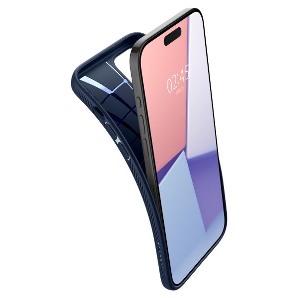 Spigen iPhone 15 Pro Max Deksel Liquid Air Navy Blue