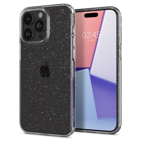 Spigen iPhone 15 Pro Max Deksel Liquid Crystal Glitter Crystal Quartz