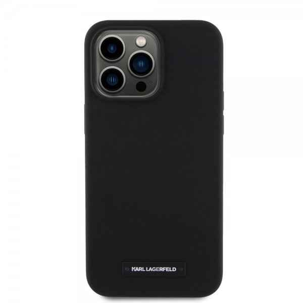 Karl Lagerfeld iPhone 15 Pro Max Deksel Liquid Silicone MagSafe Svart