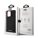 Karl Lagerfeld iPhone 15 Pro Max Deksel Liquid Silicone MagSafe Svart