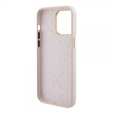 Guess iPhone 15 Pro Max Deksel Liquid Silicone Metal Logo Rosa