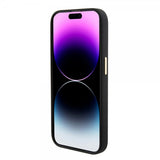 Guess iPhone 15 Pro Max Deksel Liquid Silicone Metal Logo Svart