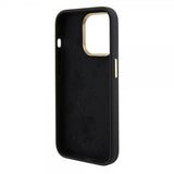Guess iPhone 15 Pro Max Deksel Liquid Silicone Metal Logo Svart