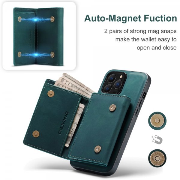 Dg.Ming iPhone 15 Pro Max Deksel M1 Series Avtakbart Kortholder Grønn