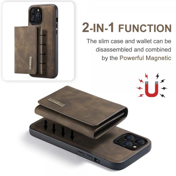 Dg.Ming iPhone 15 Pro Max Deksel M1 Series Avtakbart Kortholder Kaffe