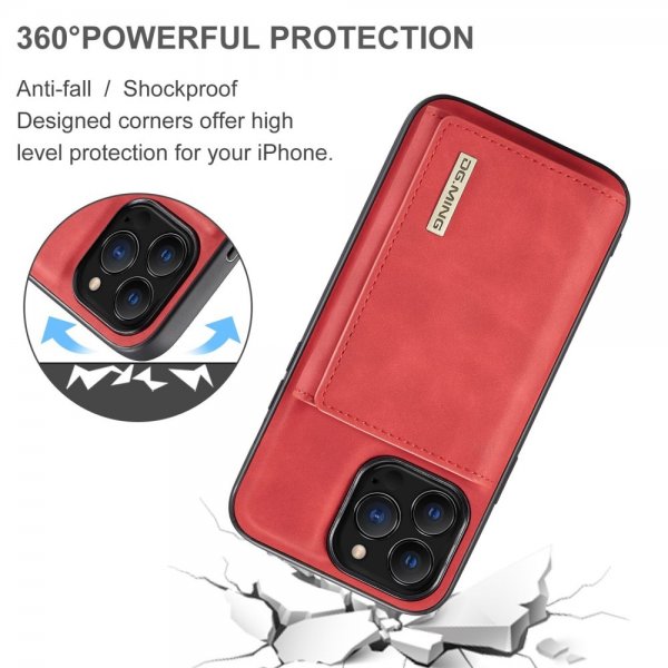 Dg.Ming iPhone 15 Pro Max Deksel M1 Series Avtakbart Kortholder Rød