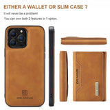 Dg.Ming iPhone 15 Pro Max Deksel M2 Series Avtakbart Kortholder Brun