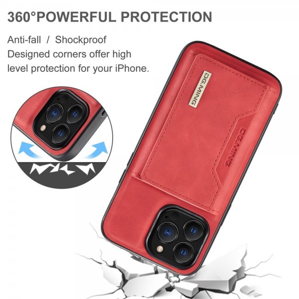 Dg.Ming iPhone 15 Pro Max Deksel M2 Series Avtakbart Kortholder Rød