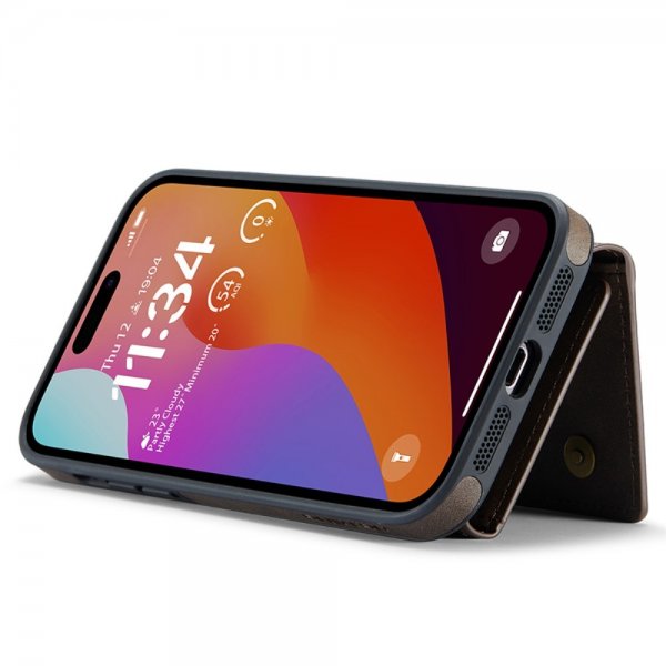 Dg.Ming iPhone 15 Pro Max Deksel M5 Series Avtakbart Kortholder Kaffe