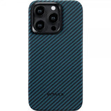 Pitaka iPhone 15 Pro Max Deksel MagEZ Case 4 Black/Blue Twill