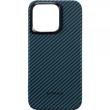 Pitaka iPhone 15 Pro Max Deksel MagEZ Case 4 Black/Blue Twill