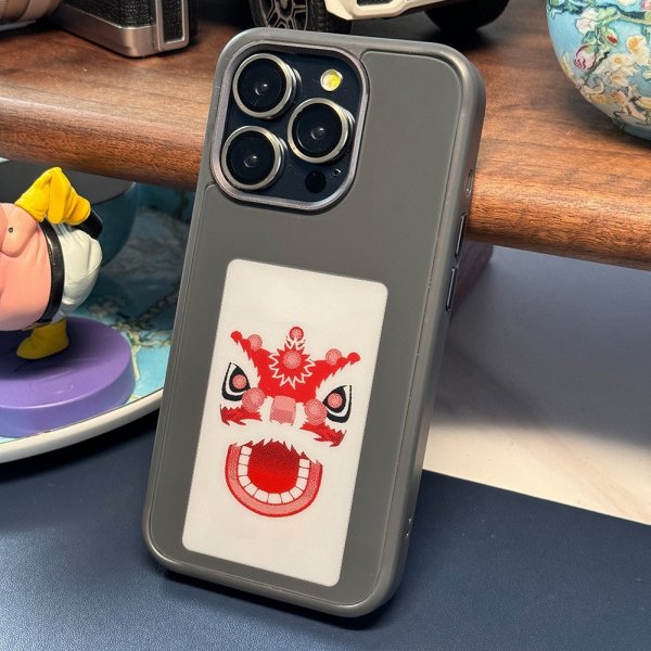 iPhone 15 Pro Max Deksel Innebygd skjerm E Ink Case Svart