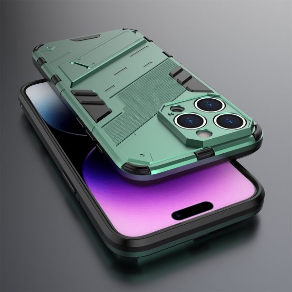 iPhone 15 Pro Max Deksel med Stativ Grønn