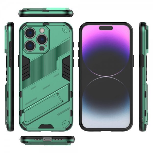 iPhone 15 Pro Max Deksel med Stativ Grønn