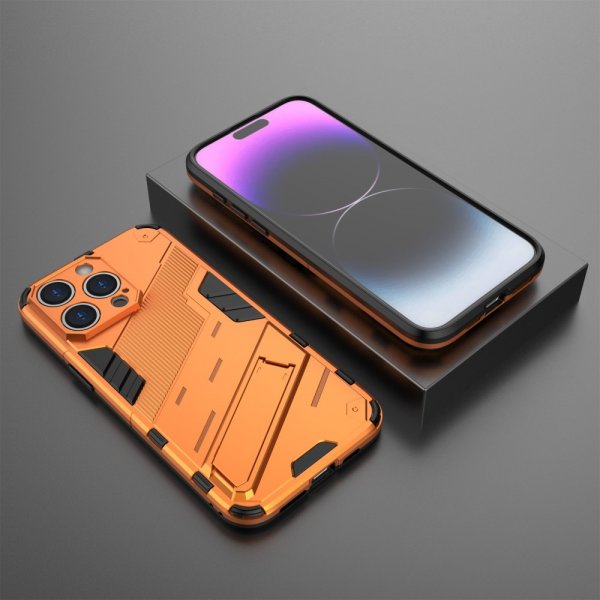 iPhone 15 Pro Max Deksel med Stativ Oransje
