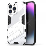 iPhone 15 Pro Max Deksel med Stativ Hvit