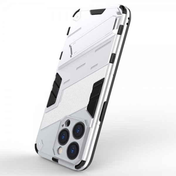 iPhone 15 Pro Max Deksel med Stativ Hvit