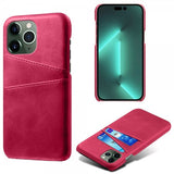 iPhone 15 Pro Max Deksel med To Kortlommer Magenta