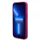 Guess iPhone 15 Pro Max Deksel Metal Logo Strass Metallic Rosa